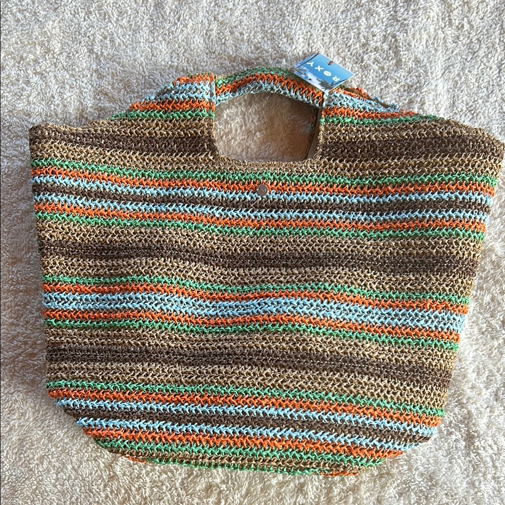 Roxy Multicolor Knit Tote Bag - Picture 3 of 9